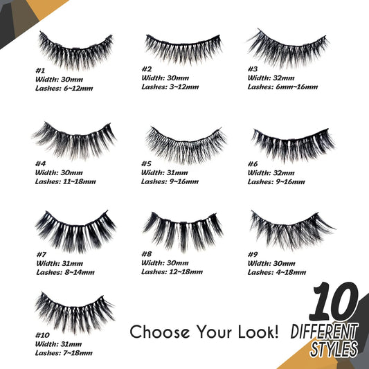 Magnetic Magic Lashes with Eyeliner, Most Natural Looking Magnetic Eyelashes Kit with Applicator, Best 8D and 3D Look, Reusable Fake Eye Lash, No Glue, Strongest Waterproof Liquid Liner