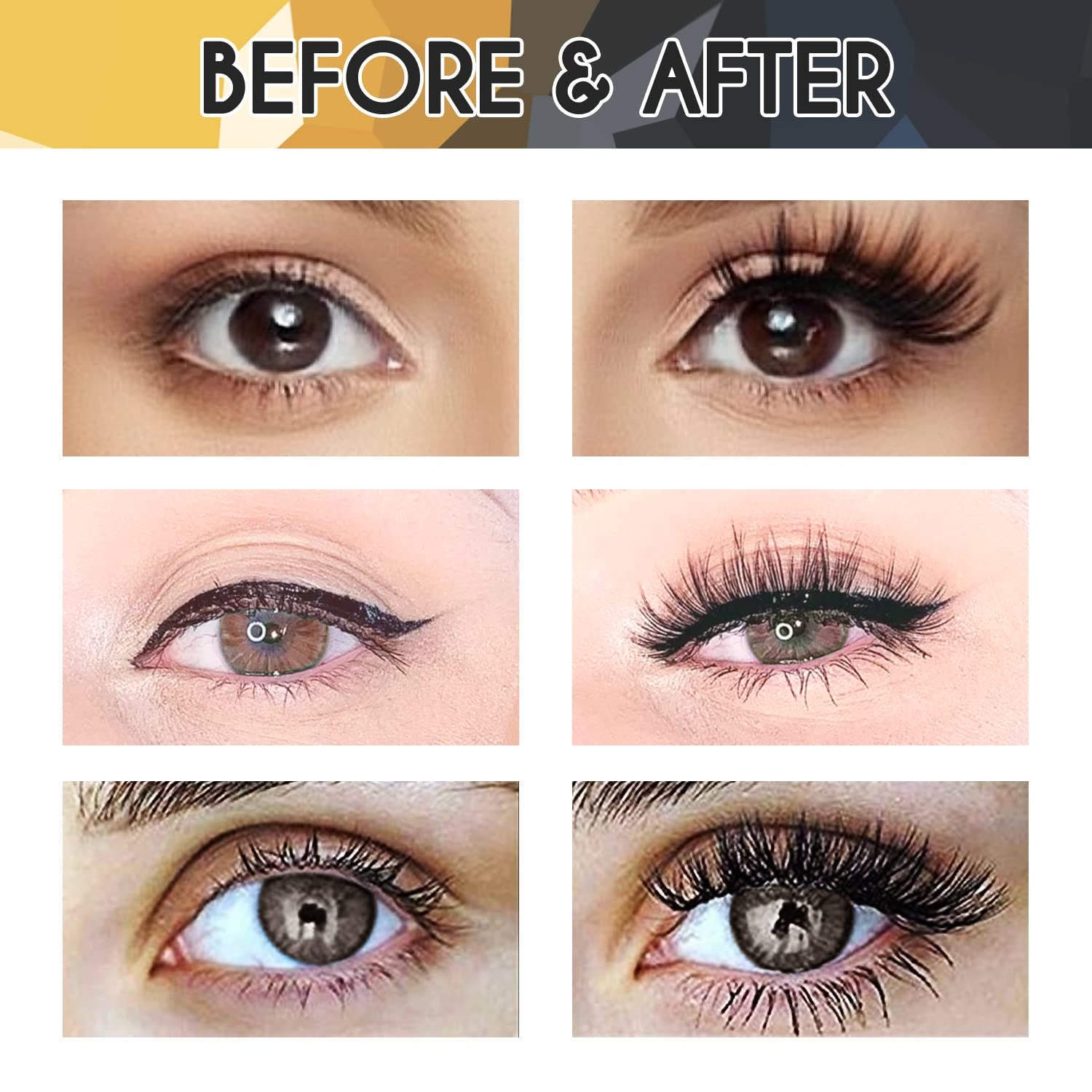 Magnetic Magic Lashes with Eyeliner, Most Natural Looking Magnetic Eyelashes Kit with Applicator, Best 8D and 3D Look, Reusable Fake Eye Lash, No Glue, Strongest Waterproof Liquid Liner